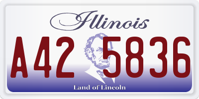 IL license plate A425836