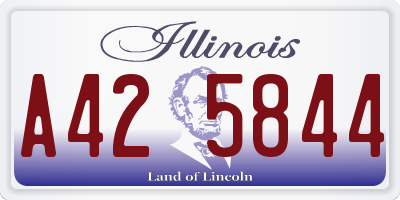 IL license plate A425844