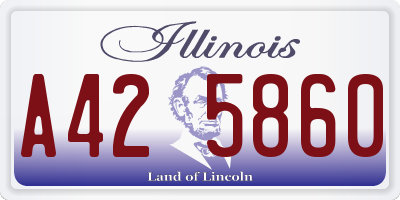 IL license plate A425860