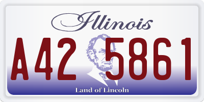 IL license plate A425861