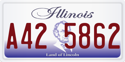 IL license plate A425862
