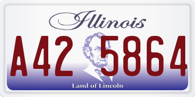 IL license plate A425864