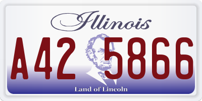 IL license plate A425866