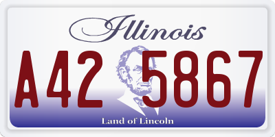 IL license plate A425867