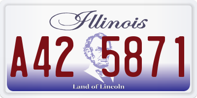 IL license plate A425871