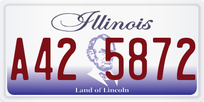 IL license plate A425872