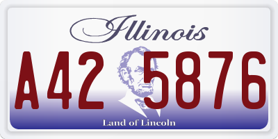 IL license plate A425876