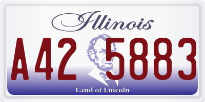 IL license plate A425883