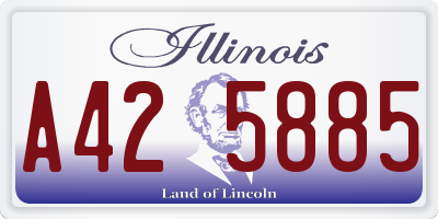 IL license plate A425885