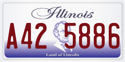 IL license plate A425886