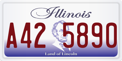 IL license plate A425890