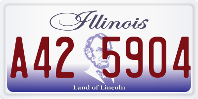 IL license plate A425904