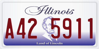 IL license plate A425911