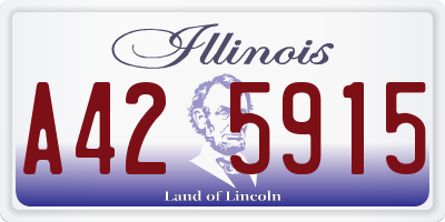 IL license plate A425915