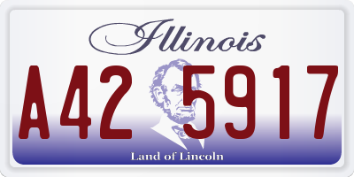 IL license plate A425917