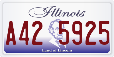 IL license plate A425925
