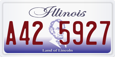 IL license plate A425927
