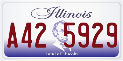 IL license plate A425929