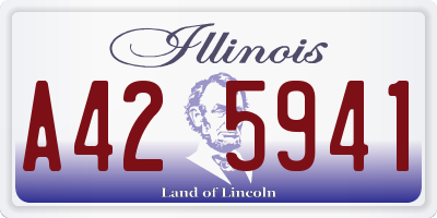 IL license plate A425941