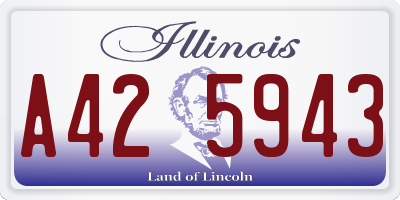 IL license plate A425943