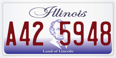 IL license plate A425948