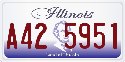 IL license plate A425951