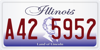 IL license plate A425952