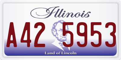 IL license plate A425953