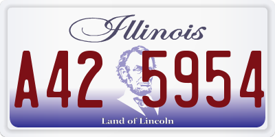IL license plate A425954