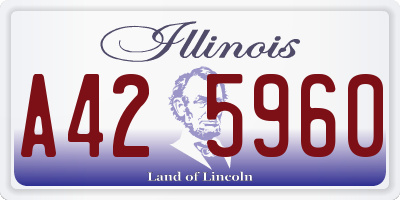 IL license plate A425960