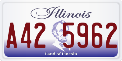 IL license plate A425962
