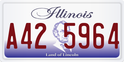 IL license plate A425964