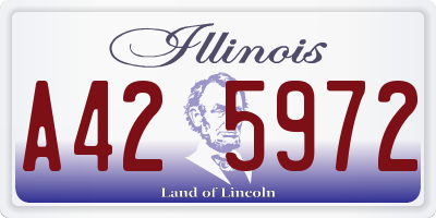 IL license plate A425972