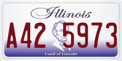 IL license plate A425973