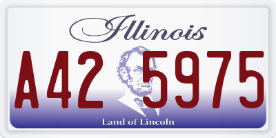IL license plate A425975