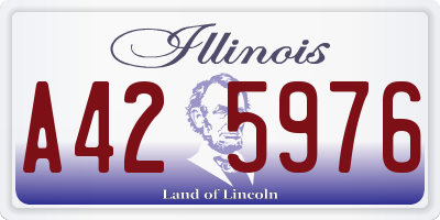 IL license plate A425976