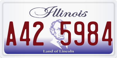 IL license plate A425984