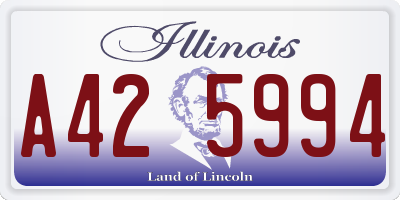 IL license plate A425994