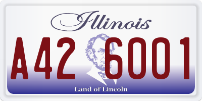 IL license plate A426001