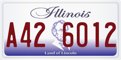 IL license plate A426012