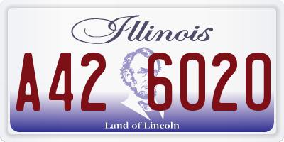 IL license plate A426020