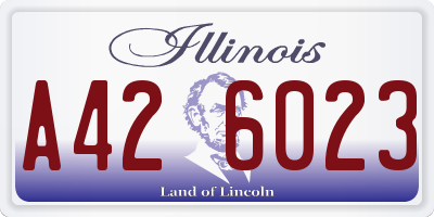 IL license plate A426023