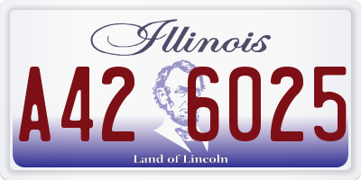 IL license plate A426025