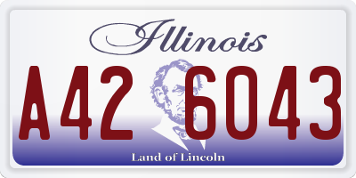 IL license plate A426043