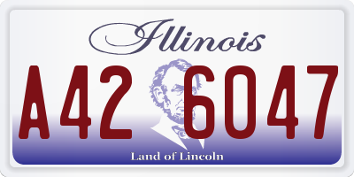 IL license plate A426047