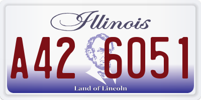 IL license plate A426051