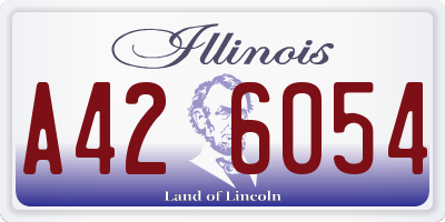 IL license plate A426054