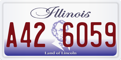 IL license plate A426059