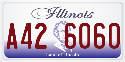 IL license plate A426060