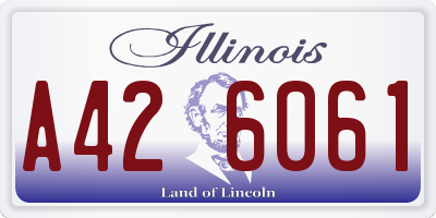 IL license plate A426061